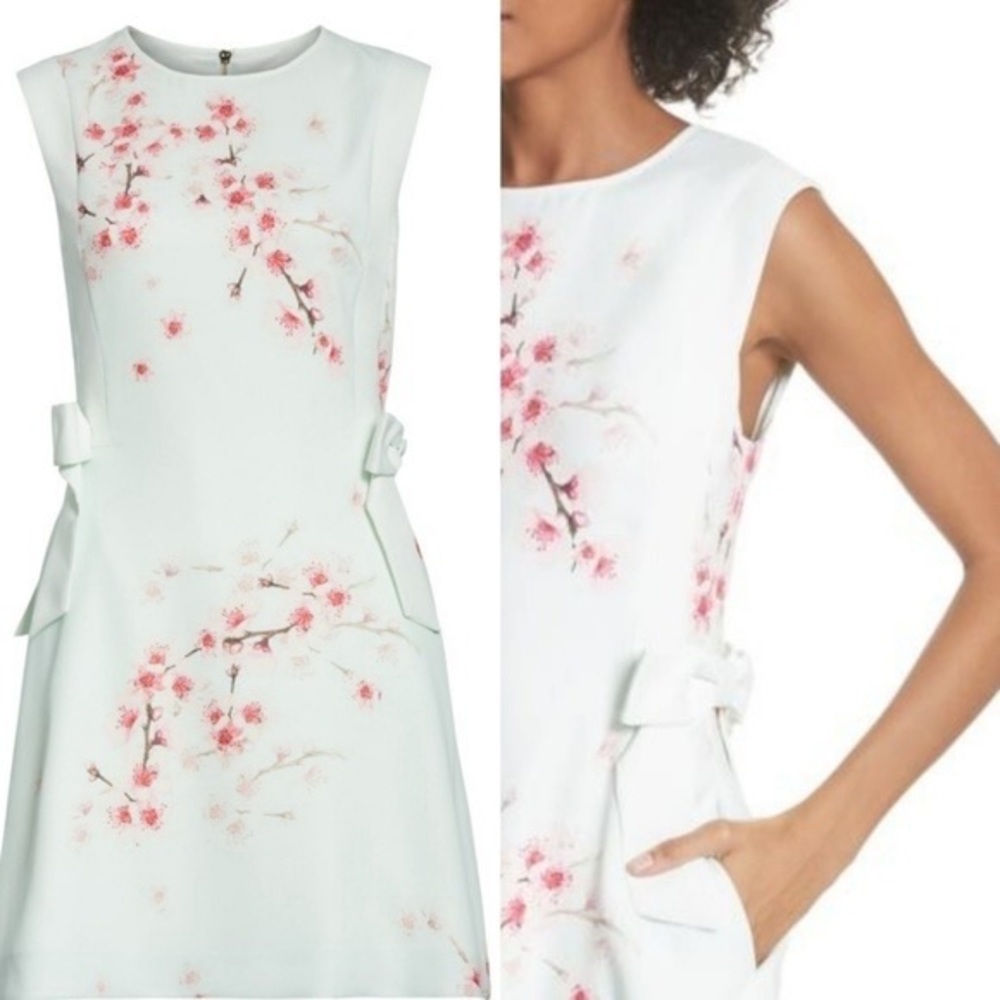 NWT Ted Baker Seela Bow Dress in Mint Green sz 1 (US 4)